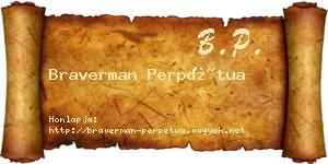 Braverman Perpétua névjegykártya